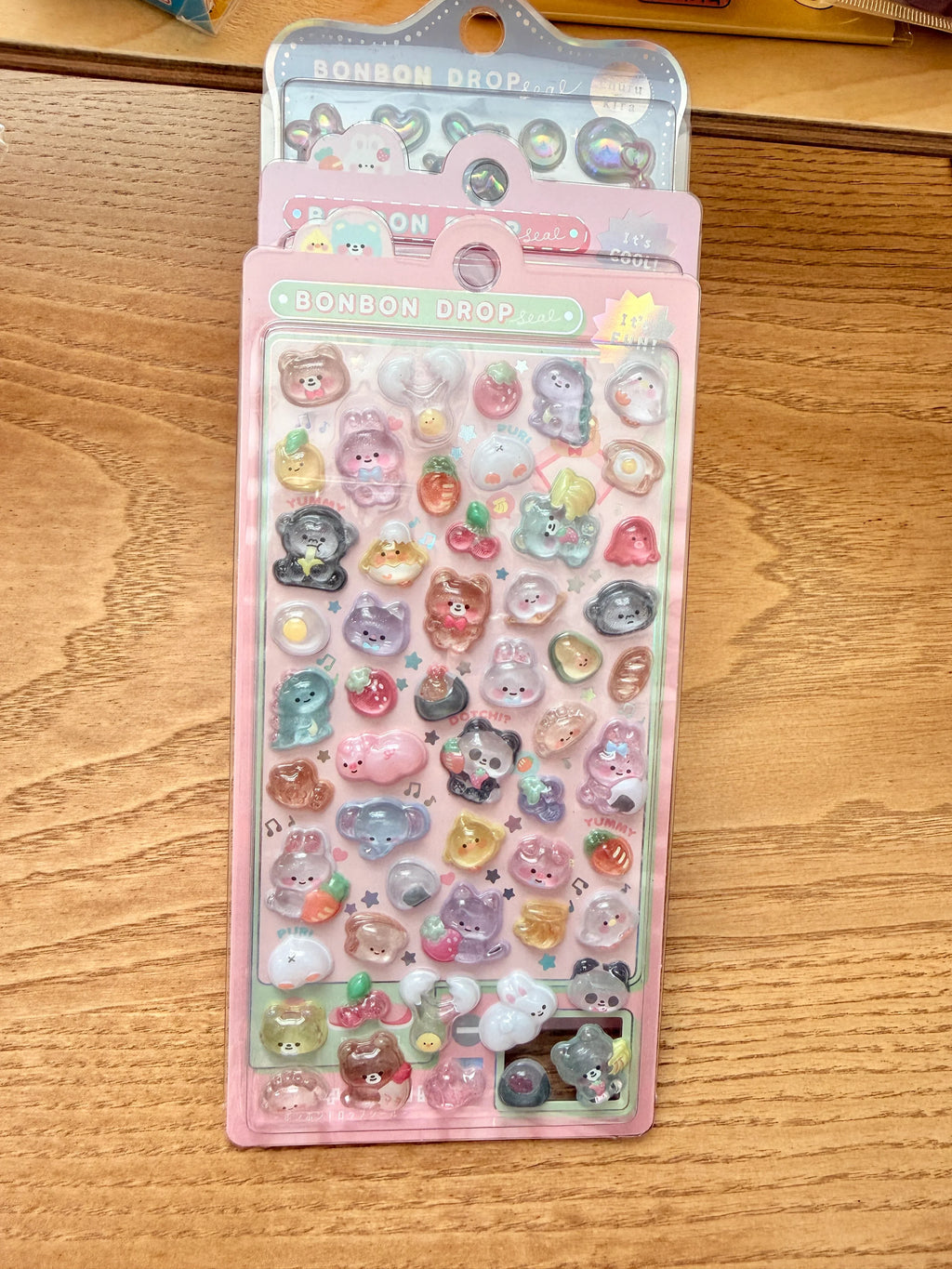Bonbon drop seal 3d crystal stickers