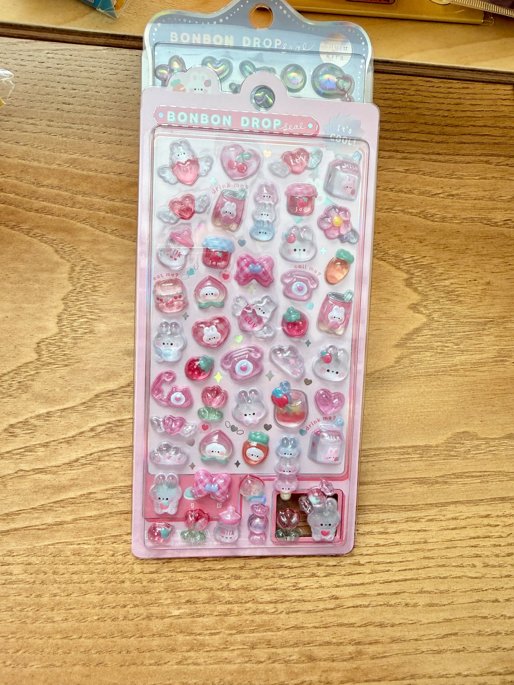 Bonbon drop seal 3d crystal stickers